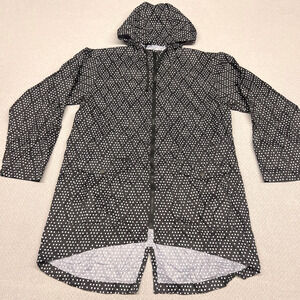 Shedrain Jacket Womens Medium Geometric Full Zip Hooded Windbreaker